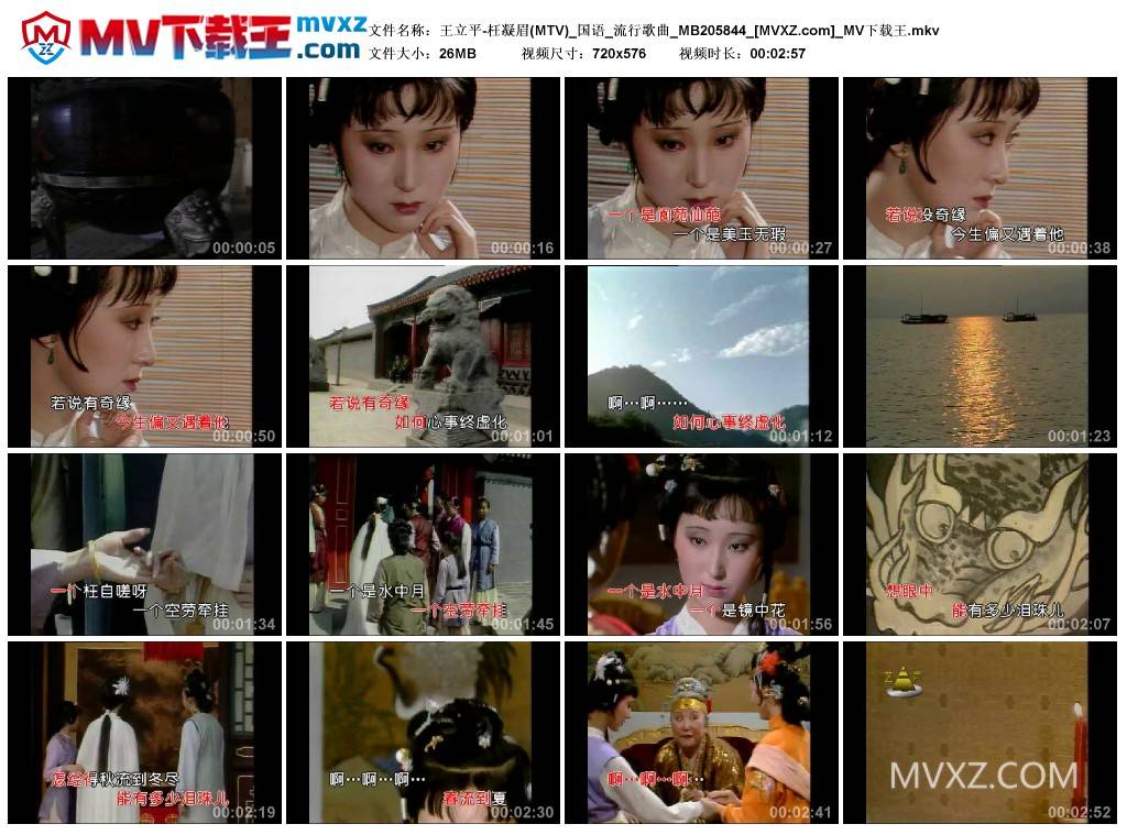 王立平-枉凝眉(MTV)_国语_流行歌曲_MB205844
